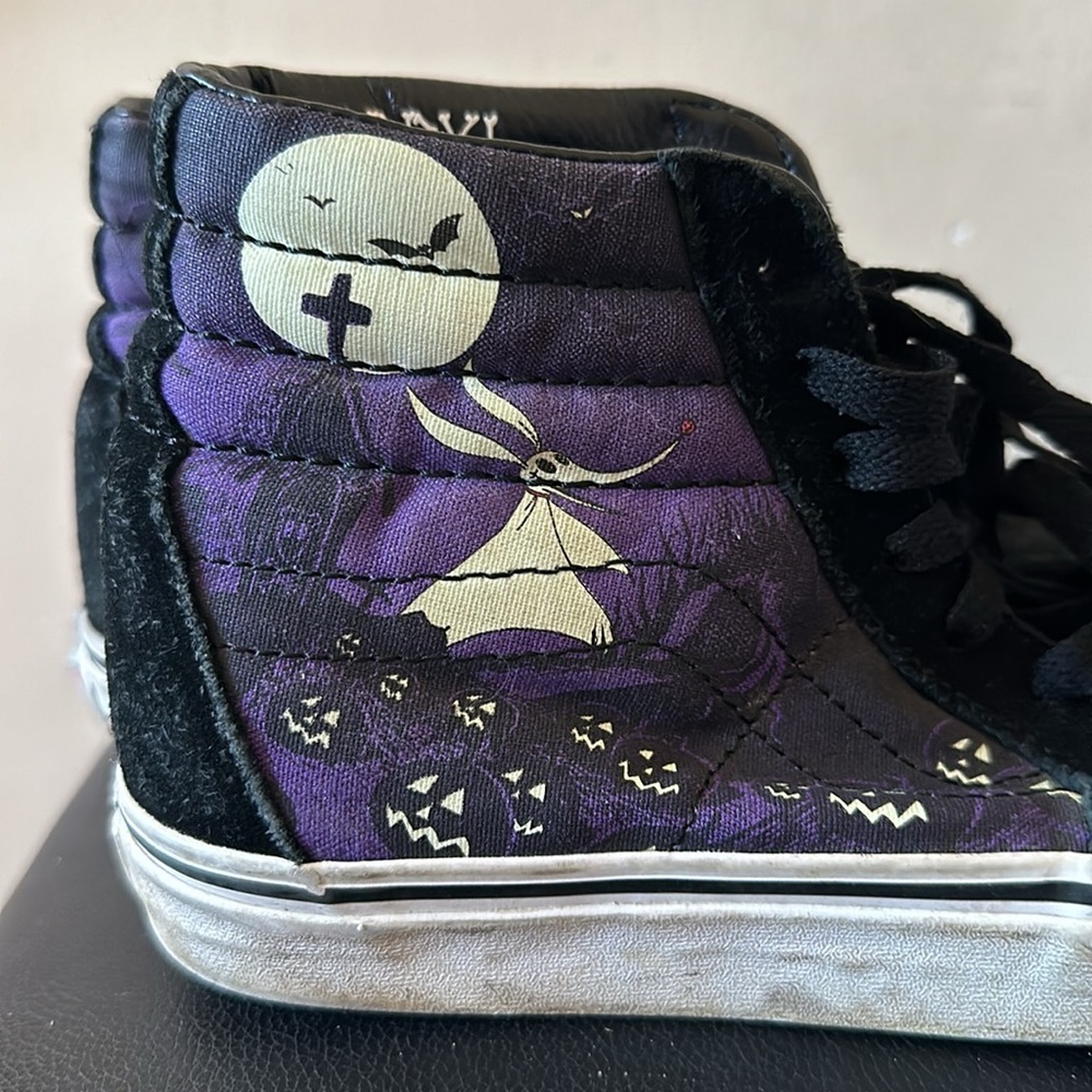 Vans Nightmare Before Christmas Sk-8 Hi Black Purple Sneakers Jack Sally Zero - Picture 5 of 13